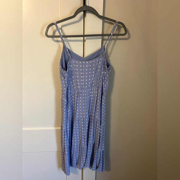 Monteau Light Blue Polka Dot Print Midi Dress - Picture 2 of 6